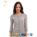 Wholesale Bracelet Sleeve Ladies Cashmere Wool Knit Cardigan Sweater